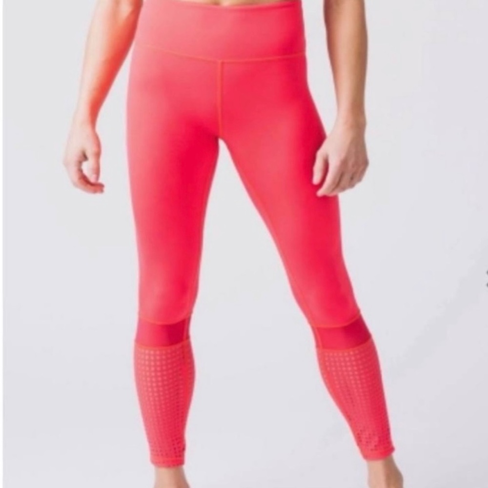 ZYIA coral leggings with mesh detail size 4